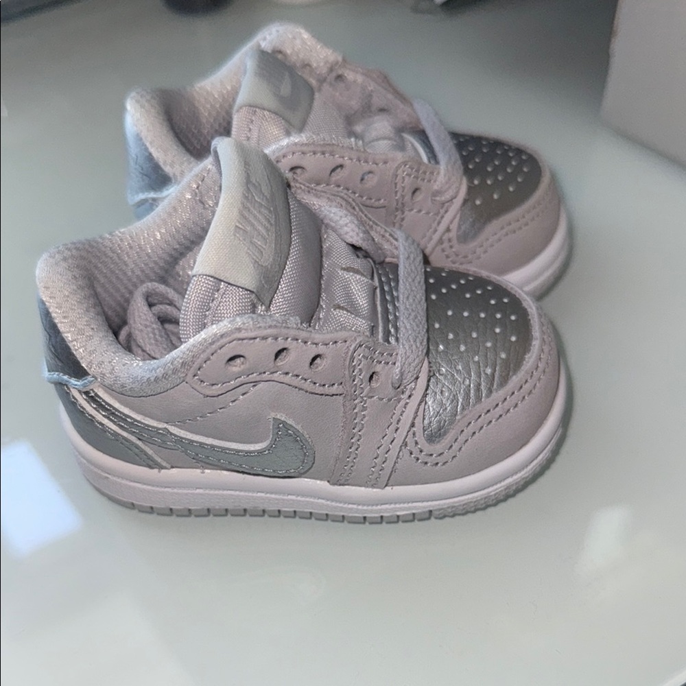 Kids Silver Nike Sneakers